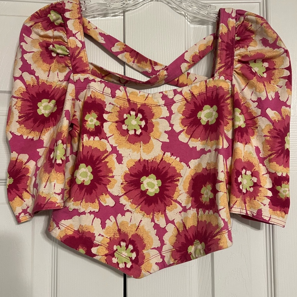 Free People Asymmetrical Crop Top